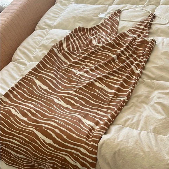 a new day | Dresses | Brown And White Zebra Print Dress | Poshmark